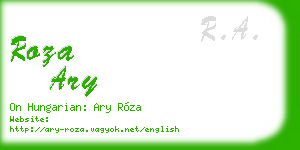 roza ary business card