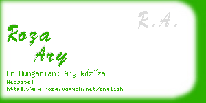 roza ary business card
